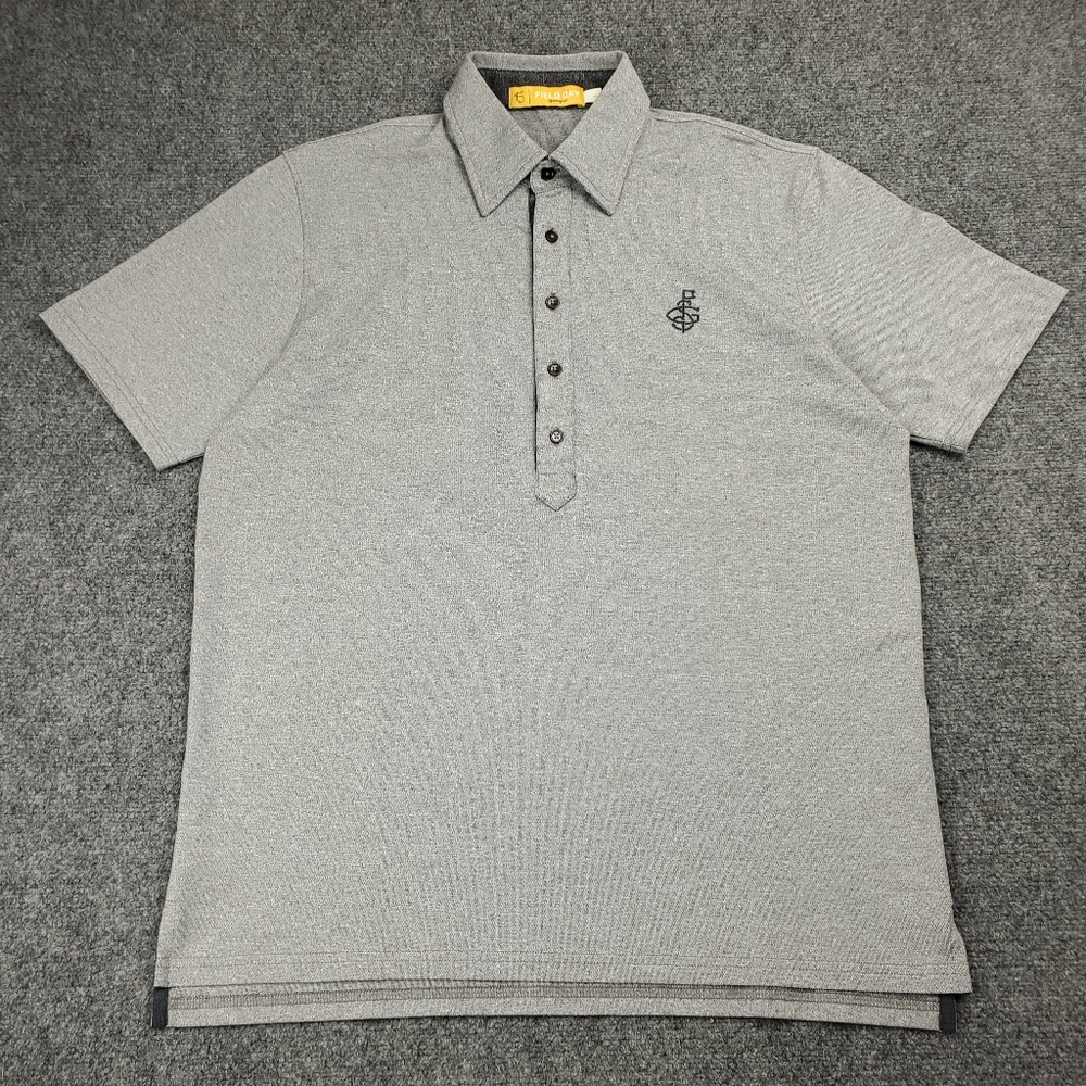 Gray Men's Short Sleeve Polo Shirt w/ Seamus Golf logo